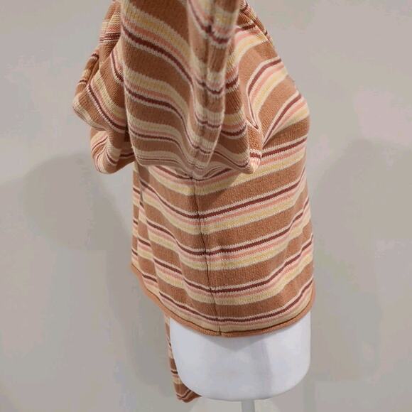 Roxy Side Swipe Striped Whimsigoth Women's M Cropped Sweater Beach - Picture 10 of 16